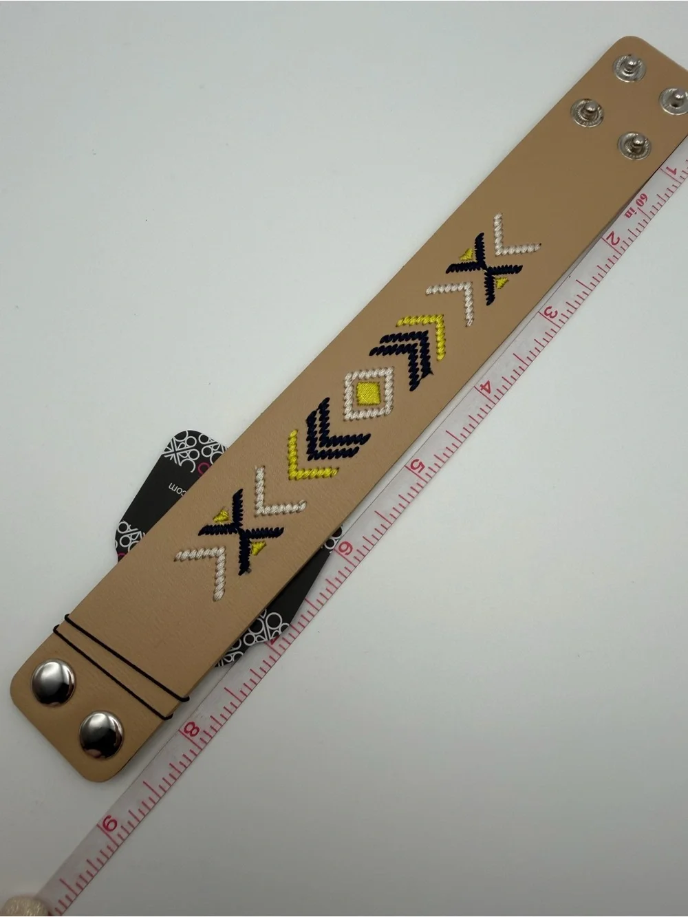 NWT Paparazzi Cliff Glyphs Yellow Urban Bracelet Snap Wrist Cuff Tribal Boho